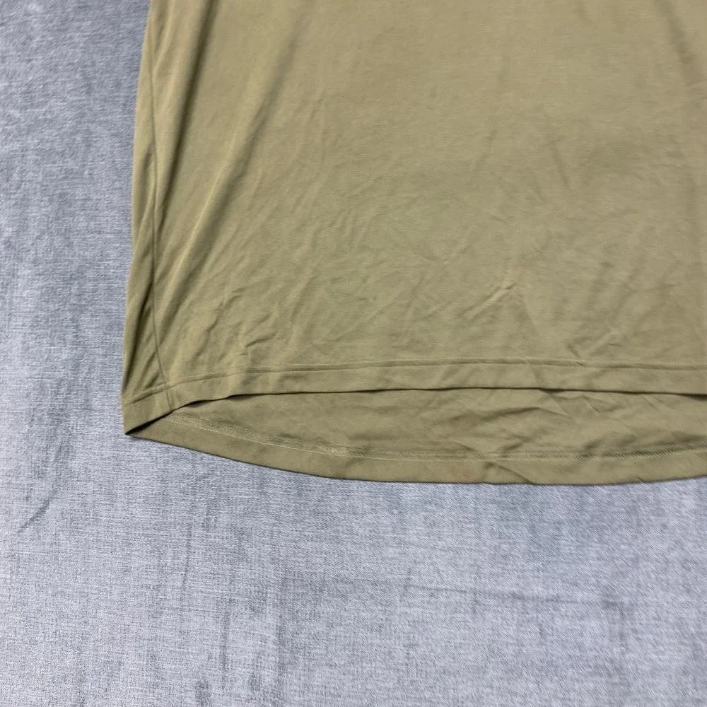 Adidas Acronym T-Shirt Mens Large Olive Green 3 Stripes Logo Casual Outdoor Tee